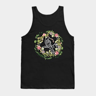 flower wreath with bird in the center Tank Top